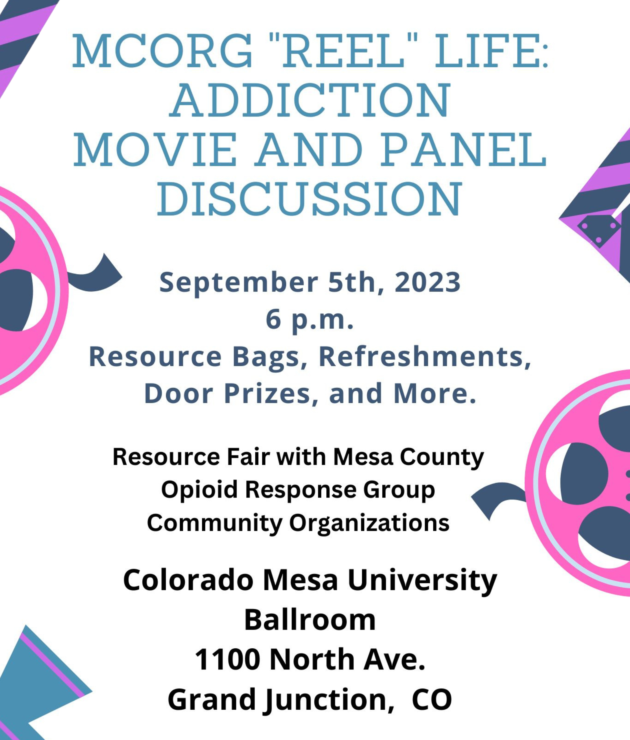 MCORG "Reel" Life: Addiction Movie and Panel Discussion